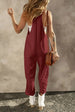 Pocketed Spaghetti Strap Wide Leg Jumpsuit Trendsi