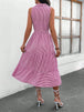 Striped  Sleeveless Midi Dress -BazaarBey - www.shopbazaarbey.com
