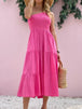 Smocked Single Shoulder Sleeveless Dress -BazaarBey - www.shopbazaarbey.com