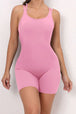  Scoop Neck Sleeveless Active Romper Trendsi