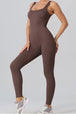 Square Neck Wide Strap Jumpsuit Trendsi