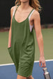 Pocketed Spaghetti Strap Romper Trendsi