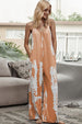 Tie-Dye Spaghetti Strap Jumpsuit with Pockets Trendsi