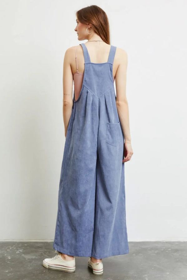   Wide Leg Overalls with Pockets Trendsi