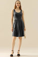  Full Size Round Neck Ruched Sleeveless Dress with Pockets -BazaarBey - www.shopbazaarbey.com
