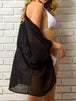 Open Front Half Sleeve Cover-Up Trendsi
