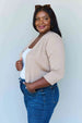  My Favorite  3/4 Sleeve Cropped Cardigan in Khaki Bazaarbey
