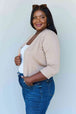  My Favorite  3/4 Sleeve Cropped Cardigan in Khaki Bazaarbey
