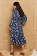  Night Out Full Size Balloon Sleeve Floral Midi Dress -BazaarBey - www.shopbazaarbey.com