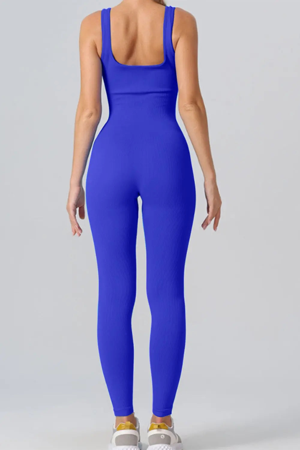 Square Neck Wide Strap Jumpsuit Trendsi