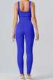 Square Neck Wide Strap Jumpsuit Trendsi