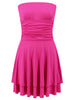 Ruched Layered Tube Mini Dress -BazaarBey - www.shopbazaarbey.com