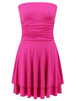 Ruched Layered Tube Mini Dress -BazaarBey - www.shopbazaarbey.com