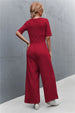 Scoop Neck Half Sleeve Wide Leg Jumpsuit Trendsi