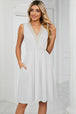 Pocketed V-Neck Wide Strap Dress -BazaarBey - www.shopbazaarbey.com