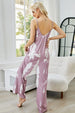 Tie-Dye Spaghetti Strap Jumpsuit with Pockets Trendsi