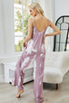 Tie-Dye Spaghetti Strap Jumpsuit with Pockets Trendsi