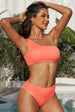 Textured One-Shoulder Bikini Set Trendsi