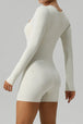 Square Neck Long Sleeve Active Romper Trendsi