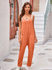 BazaarBey Spaghetti Strap Jumpsuit with Pockets 