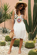 Geometric V-Neck Spaghetti Strap Cover Up Dress Trendsi
