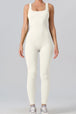Square Neck Wide Strap Jumpsuit Trendsi