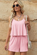 BazaarBey Ribbed Adjustable Spaghetti Strap Romper 