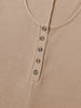 Waffle-Knit Half Button Sleeveless Romper with Pockets Trendsi