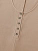 Waffle-Knit Half Button Sleeveless Romper with Pockets Trendsi