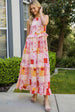   Neck Ruffled Maxi Dress -BazaarBey - www.shopbazaarbey.com