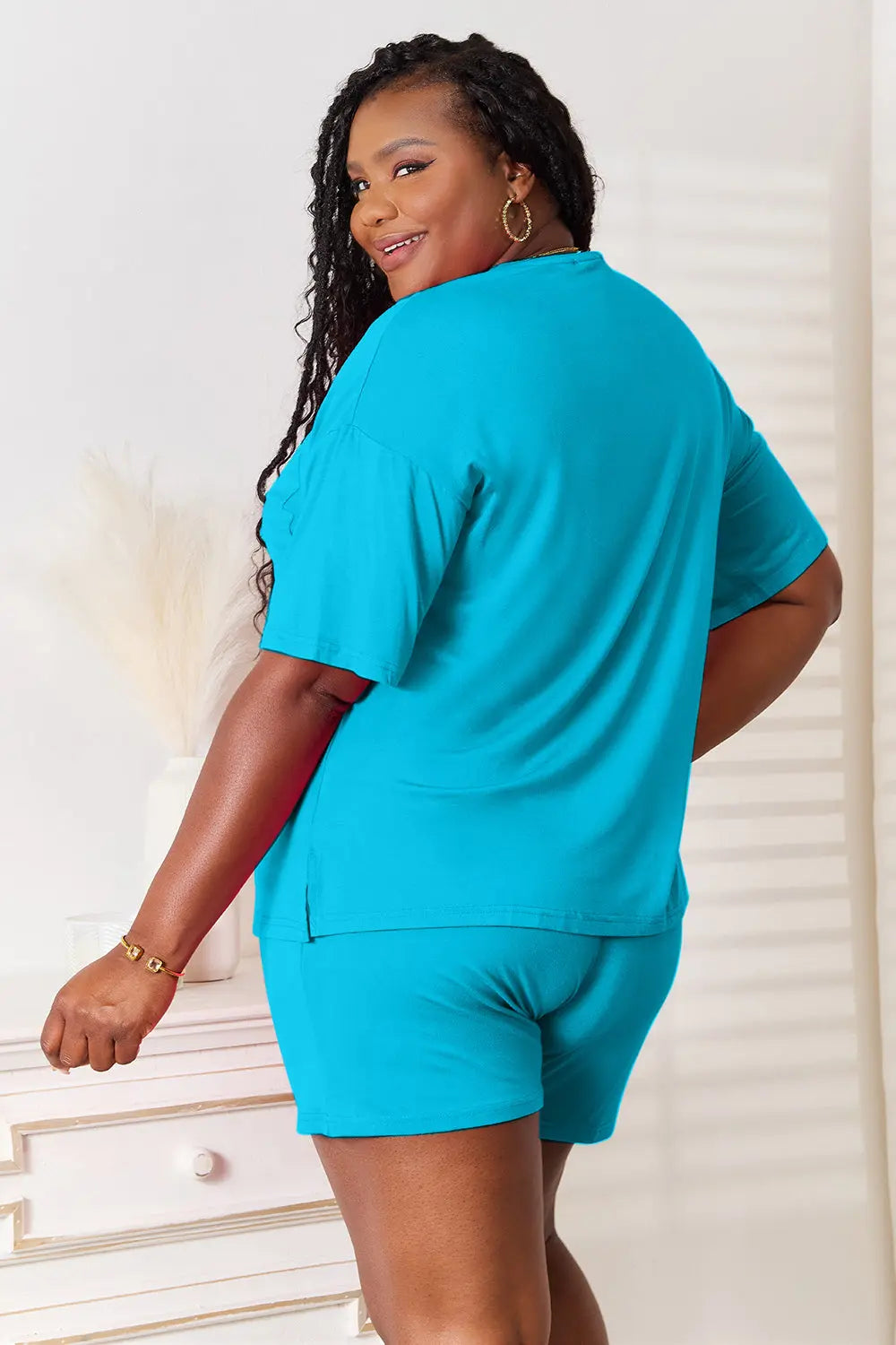   Soft Rayon Half Sleeve Top and Shorts Set Bazaarbey