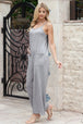 Scoop Neck Wide Leg Jumpsuit with Pockets Trendsi