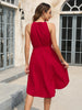 Tied Round Neck Sleeveless Dress -BazaarBey - www.shopbazaarbey.com