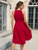 Tied Round Neck Sleeveless Dress -BazaarBey - www.shopbazaarbey.com