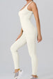 Square Neck Wide Strap Jumpsuit Trendsi