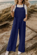  Wide Leg Front Pocket Jumpsuit Trendsi