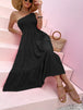 Smocked Single Shoulder Sleeveless Dress -BazaarBey - www.shopbazaarbey.com
