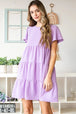  Full Size  Short Sleeve Tiered Dress -BazaarBey - www.shopbazaarbey.com