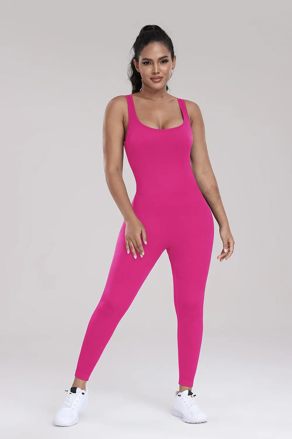 Wide Strap Sleeveless Active Jumpsuit Trendsi