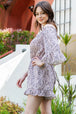 Printed  Ruffled Romper Trendsi