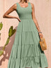 Tiered Smocked Wide Strap Dress -BazaarBey - www.shopbazaarbey.com