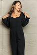 Sweetheart Neck Flounce Sleeve Jumpsuit Trendsi