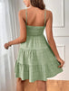 Smocked Tiered Sleeveless Mini Dress -BazaarBey - www.shopbazaarbey.com