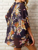 Open Front Half Sleeve Cover-Up Trendsi