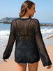 Heart Openwork Long Sleeve Cover-Up Trendsi