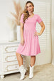  Full Size Short Sleeve Dress with Pockets -BazaarBey - www.shopbazaarbey.com