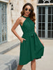 Tied Round Neck Sleeveless Dress -BazaarBey - www.shopbazaarbey.com
