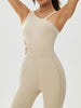  Asymmetrical Neck Active Jumpsuit Trendsi