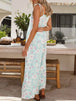 Printed Wide Leg Jumpsuit with Pockets Trendsi