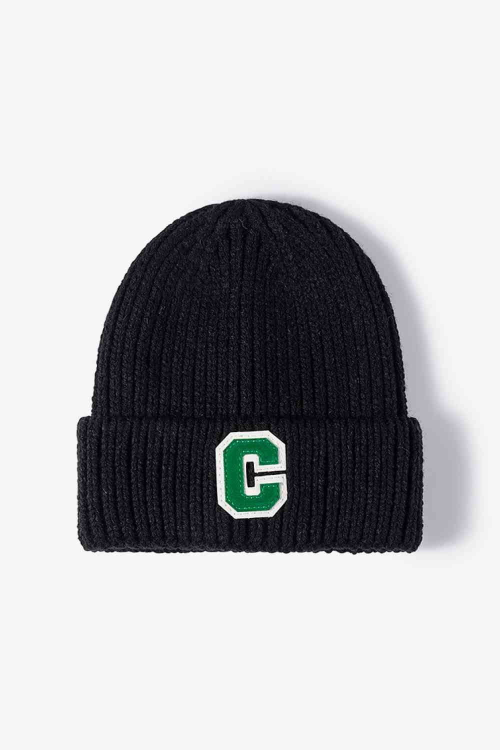 Letter C Patch Cuffed Beanie Trendsi